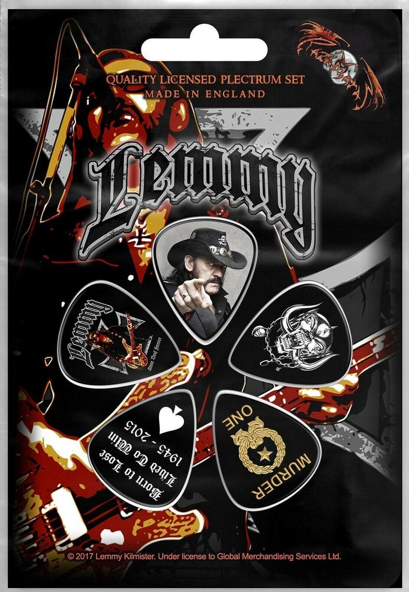 Lemmy plectrum Stone Deaf Forever Set van 5 plectrums 0.80 mm