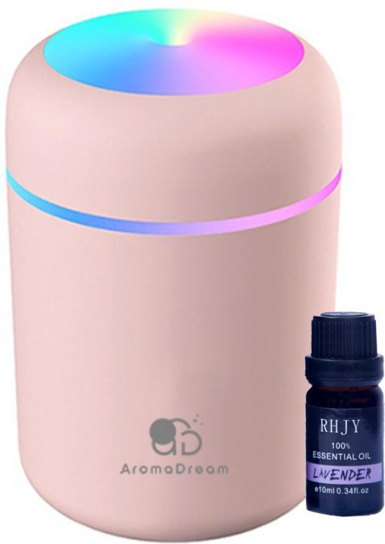 Aroma Dream Diffuser Luchtbevochtiger Roze 300 ML incl