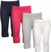 Blue Seven BIO BASIC CAPRI Legging 4 Pack Blauw, Roze, Grijs, Wit - Maat 104