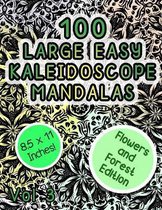 100 Large Easy Kaleidoscope Mandalas Vol 3