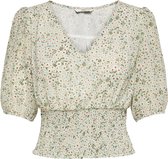 Only ONLMILLE  MINI MARIA-FLOWER SMOCK TOP Chinois Green Dames Top - Maat XS