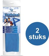 Koelsjaal - Sjaal Dames & Heren Zomer - Verkoelende Sjaal - Koelsjaal Sport - Hoofdpijn Verlichter - Lichtblauw - 2 stuks