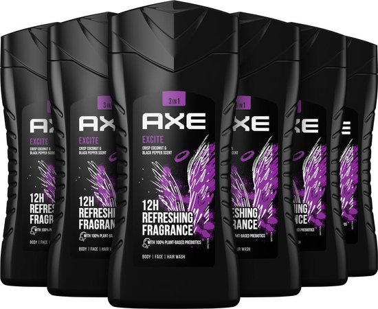 Axe Excite 3-in-1 Douchegel - 6 x - Voordeelverpakking | bol.com