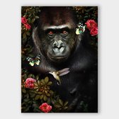 Poster Jungle Gorilla - Plexiglas - Meerdere Afmetingen & Prijzen | Wanddecoratie - Interieur - Art - Wonen - Schilderij - Kunst