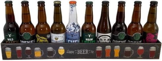 Happy Beer Day - coffret cadeau - pour 10 bières - noir - cadeau bière -  cadeau fête... | bol