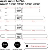 2 sport bandjes geschikt voor Apple Smartwatch 42/44 M/L – YOUNIQ – Geel & Zwart – iWatch Series 1/2/3/4/5/6/SE - Horloge Band Strap geschikt voor Apple Watch