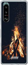 6F hoesje - geschikt voor Sony Xperia 5 III -  Transparant TPU Case - Bonfire #ffffff