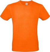 Oranje t-shirt met ronde hals voor heren - basic shirt - katoen - Koningsdag / Nederland supporter L (52)