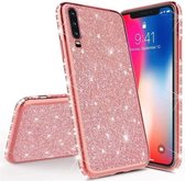 Samsung Galaxy A72 Back Cover Telefoonhoesje | Glitter | Roze | TPU Hoesje