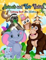 Animals And Their Babies Coloring Book For Toddlers