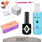 GUAPÀ® Nagelverharder Gel met Nagel Voorbereiding Prep Set voor het opvullen en verstevigen van je natuurlijke nagels 15 ml - Kleur Cotton White