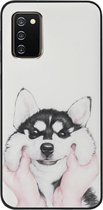 - ADEL Siliconen Back Cover Softcase Hoesje Geschikt voor Samsung Galaxy A02s - Husky Hond