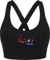 FitProWear Dames Sporttop Taurito - Zwart - Maat M - Sport Beha - Sport BH - Fitness kleding - Sporthemd - Sportshirt - Fitness top - Fitness BH - Fitness Beha - Taurito - Crop Top