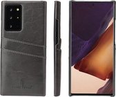 Voor Samsung Galaxy Note 20 Fierre Shann Retro Oil Wax Texture PU Leather Case met kaartsleuven (zwart)