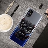 Voor Samsung Galaxy M51 schokbestendig geverfd transparant TPU beschermhoes (panter)