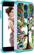 Kleurentekeningpatroon PC + TPU beschermhoes voor LG K10 (2018) / K30 (kleurrijke boom)