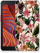 Telefoon Hoesje Geschikt voor Samsung Xcover 5 Enterprise Edition | Geschikt voor Samsung Galaxy Xcover 5 Leuk TPU Back Case Bloemen