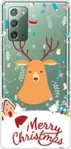 Voor Samsung Galaxy Note20 Christmas Series Clear TPU beschermhoes (Christmas Ugly Deer)