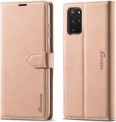 Voor Samsung Galaxy S20 Forwenw F1 Serie Mat Sterk Magnetisme Horizontale Flip Leren Case met Houder & Kaartsleuven & Portemonnee & Fotolijst (Rose Goud)