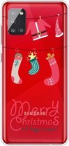 Voor Samsung Galaxy A71 Trendy Leuke Kerst Patroon Case Clear TPU Cover Telefoon Gevallen (Kerst Pak)