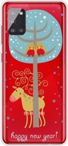 Voor Samsung Galaxy A51 Trendy Leuke Kerst Patroon Case Clear TPU Cover Telefoon Gevallen (Lovers and Deer)