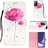 Voor Samsung Galaxy Note20 Ultra 3D Schilderen Horizontale Flip Leren Case met Houder & Kaartsleuf & Portemonnee & Lanyard (Bloem)