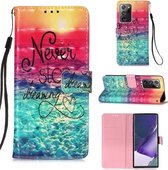 Voor Samsung Galaxy Note20 Ultra 3D Schilderen Horizontale Flip Leren Case met Houder & Kaartsleuf & Portemonnee & Lanyard (Chasing Dreams)