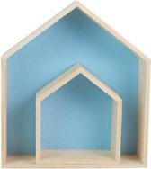 2 stuks / set huisstijl kinderkamer houten scheidingsrek (blauw)