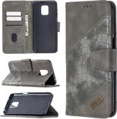 Voor Xiaomi Redmi Note 9 Pro Bijpassende Kleur Krokodil Textuur Horizontale Flip PU Lederen Case met Portemonnee & Houder & Kaartsleuven (Grijs)