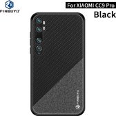 Voor Xiaomi CC9 Pro / Note10 PINWUYO Rong-serie Schokbestendige pc + TPU + beschermhoes van chemische vezeldoek (zwart)