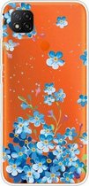 Voor Geschikt voor Xiaomi Redmi 9C gekleurd tekeningpatroon zeer transparant TPU beschermhoes (sterbloem)