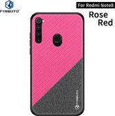 Voor Geschikt voor Xiaomi RedMi Note 8 PINWUYO Rong-serie schokbestendige pc + TPU + beschermhoes van chemische vezeldoek (rood)