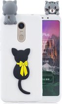 Voor Xiaomi Redmi 5 Plus 3D Cartoon patroon schokbestendig TPU beschermhoes (kleine zwarte kat)