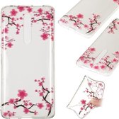 Coloured Drawing Transparant Clear TPU Case voor Xiaomi Redmi K20 (pruimenbloesem)