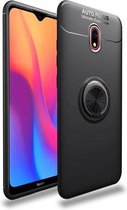 Voor Geschikt voor Xiaomi Redmi 8A Lenuo schokbestendige TPU-beschermhoes met onzichtbare houder (zwart)