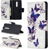 3D Gekleurde Tekening Patroon Horizontale Flip Leren Case voor Xiaomi Redmi K20 & K20 Pro, met Houder & Kaartsleuven & Portemonnee (Vlinders)