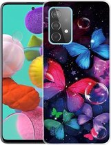 Voor Samsung Galaxy A32 5G schokbestendig geverfd transparant TPU beschermhoes (bubbelvlinders)