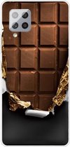 Voor Samsung Galaxy A42 5G schokbestendig geverfd transparant TPU beschermhoes (chocolade)