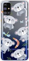 Voor Samsung Galaxy M31s schokbestendig geverfd transparant TPU beschermhoes (koala)