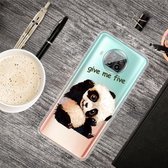 Voor Xiaomi Mi 10T Lite 5G Gekleurde tekening Clear TPU beschermhoesjes (Tilted Head Panda)