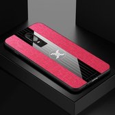 Voor OnePlus 6 XINLI Stitching Cloth Texture Schokbestendig TPU beschermhoes (rood)