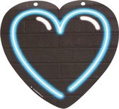 Paper Dreams Slinger Neon Hart 24 Cm Karton Zwart/blauw