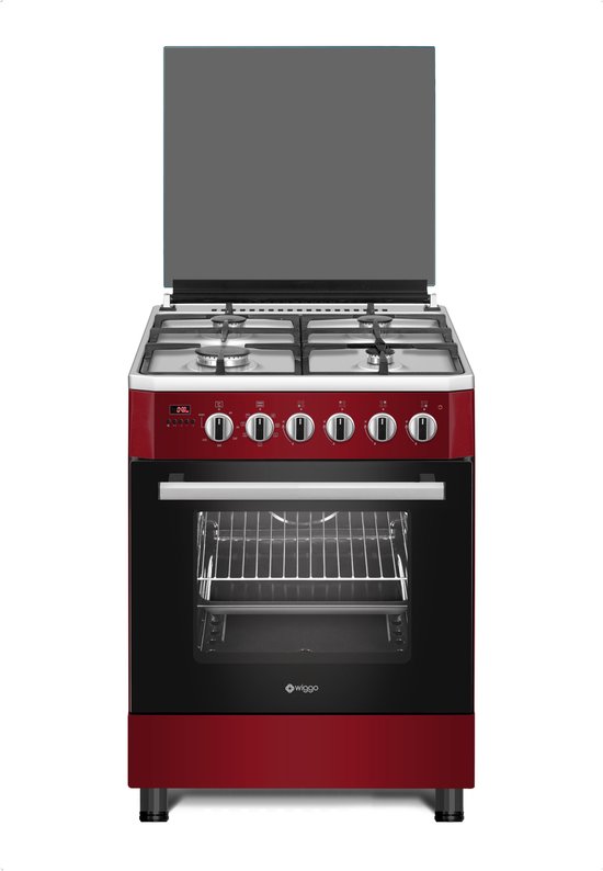 Wiggo WO-E609R (RX) Series 9 - Cuisinière à gaz - Inox rouge | bol.