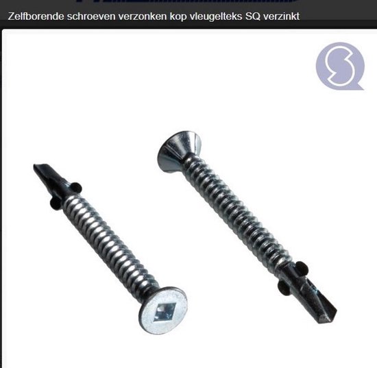 Zelftappende schroeven 3,5 x 20 mm 100 stuks. Verzonken kop
