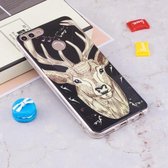 Voor Huawei Enjoy 7S / P Smart Noctilucent Deer Pattern TPU Soft Case