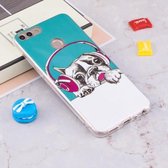 Voor Huawei 7S / P Smart Noctilucent Headphones Dog Pattern TPU Soft Case