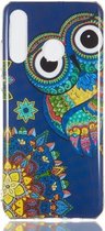 Blue Owl Pattern Noctilucent TPU Soft Case voor Huawei P30 Lite