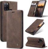 Voor Samsung Galaxy A21s CaseMe-013 Multifunctionele Retro Frosted Horizontale Flip Leren Case met Kaartsleuf & Houder & Portemonnee (Koffie)