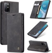 Voor OnePlus 8T CaseMe-013 Multifunctionele Retro Frosted Horizontale Flip Leren Case met Kaartsleuf & Houder & Portemonnee (Zwart)