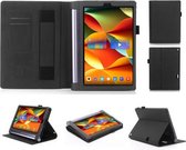 Voor Lenovo YOGA Tab3 Plus 10 TB-X703F / Pro 10 TB-X90F Frosted Litchi Texture PU Horizontale Flip lederen tas met houder & kaartsleuven & draagriem (zwart)